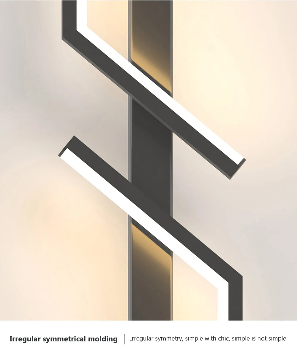 Modern LED Wall Lamp Long Bar Light Home Decor Living Room Bedroom Minimalist Wall Scone Bedside Background Interior Lighting