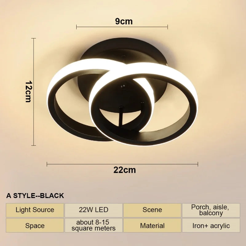 Modern LED Ceiling Light Minimalist Line Ceiling Lamp for Corridor Entryway Staircase Aisle Indoor Decor Corner Lighting Fixture