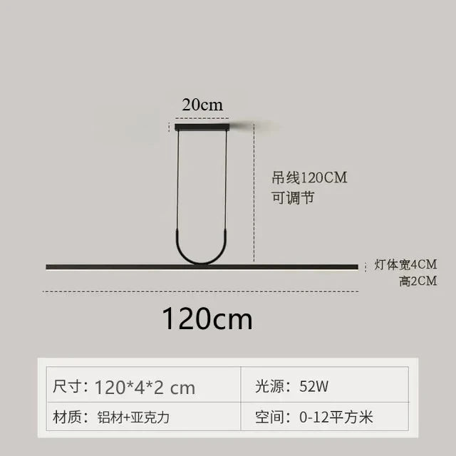 Modern Minimalist LED Ceiling Chandeliers for Dining Room Table Kitchen Island Simple Pendant Lamps Home Decor Lighting Fixture