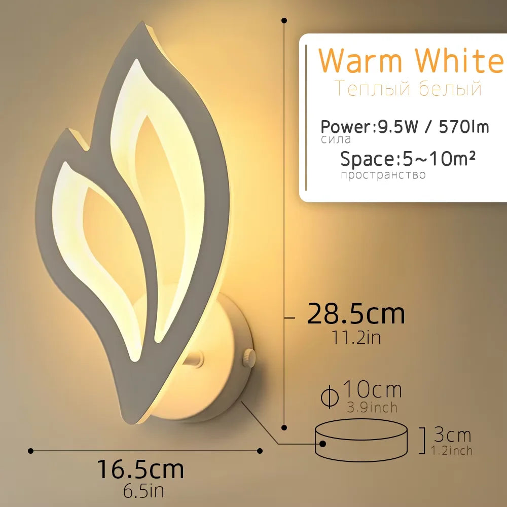 LED Night Light Interior Wall Lamp Energy Saving Wall Applique for Home Aisle WC Hallway Stair Kitchen Bedroom Wall Light Decor