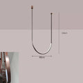 Minimalist metal line chandelier modern minimalist designer living room dining room hotel lobby leather U-shaped LED light