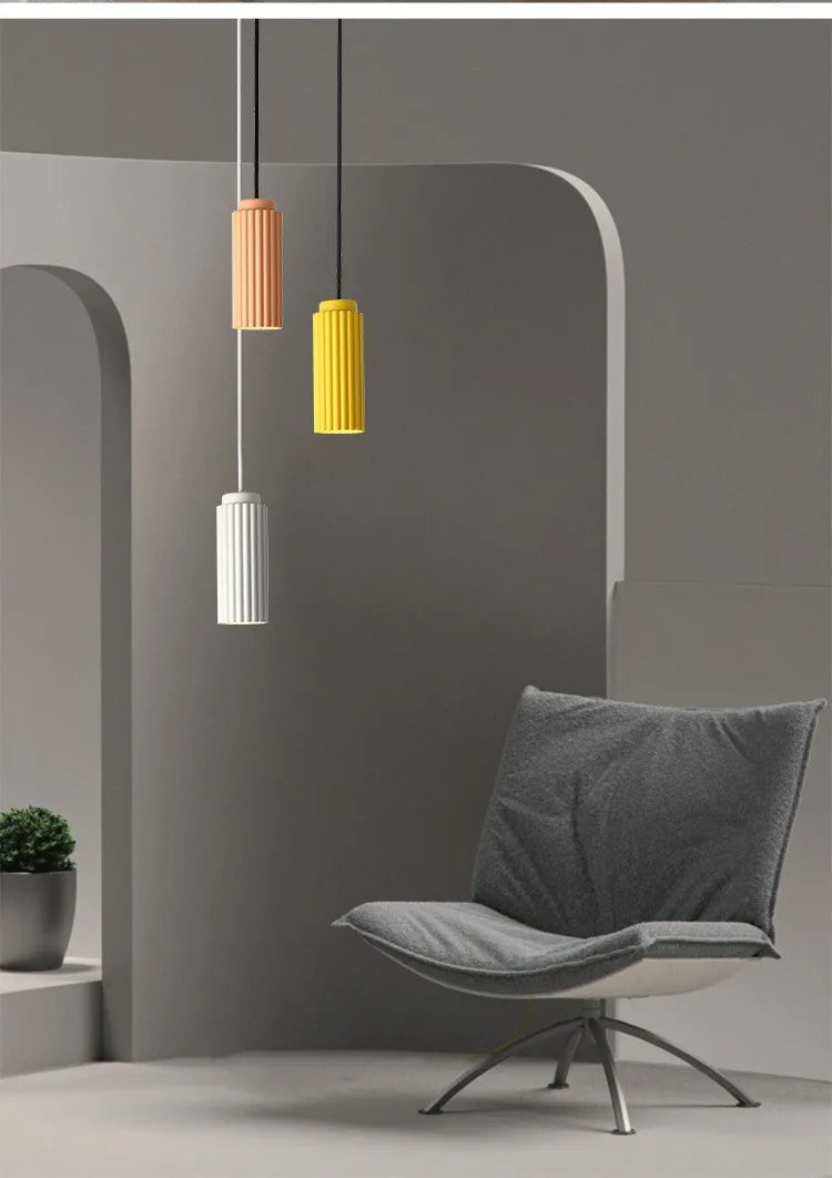 Modern Minimalist Pendant Lights Restaurant Bar Counter Bedroom Living Room Plum Blossom Pipe Single Head Small Chandelier