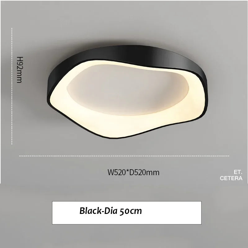 Minimalist Modern Cream Style LED Ceiling Lights - Black White Grey Flower Shaped Lights Living Room Bedroom Dining Room