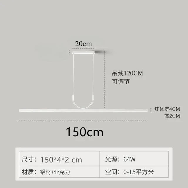Modern Minimalist LED Ceiling Chandeliers for Dining Room Table Kitchen Island Simple Pendant Lamps Home Decor Lighting Fixture