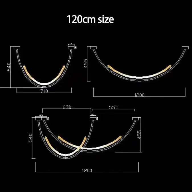 Nordic Modern Home Decoration Hanging Chandelier Lustre Minimalist Line Design Led Lights Living Dining Hotel Salon Chandeliers