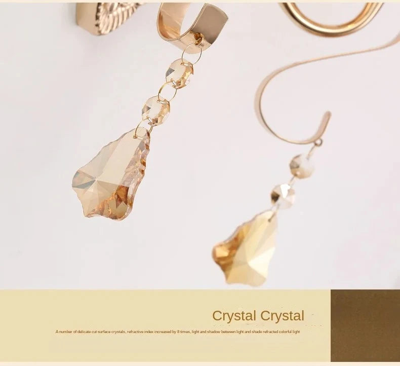 New Modern  Minimalist LED  Wall Lamp Bedroom Night Light Living Room Background Wall Crystal Bedside Lamp