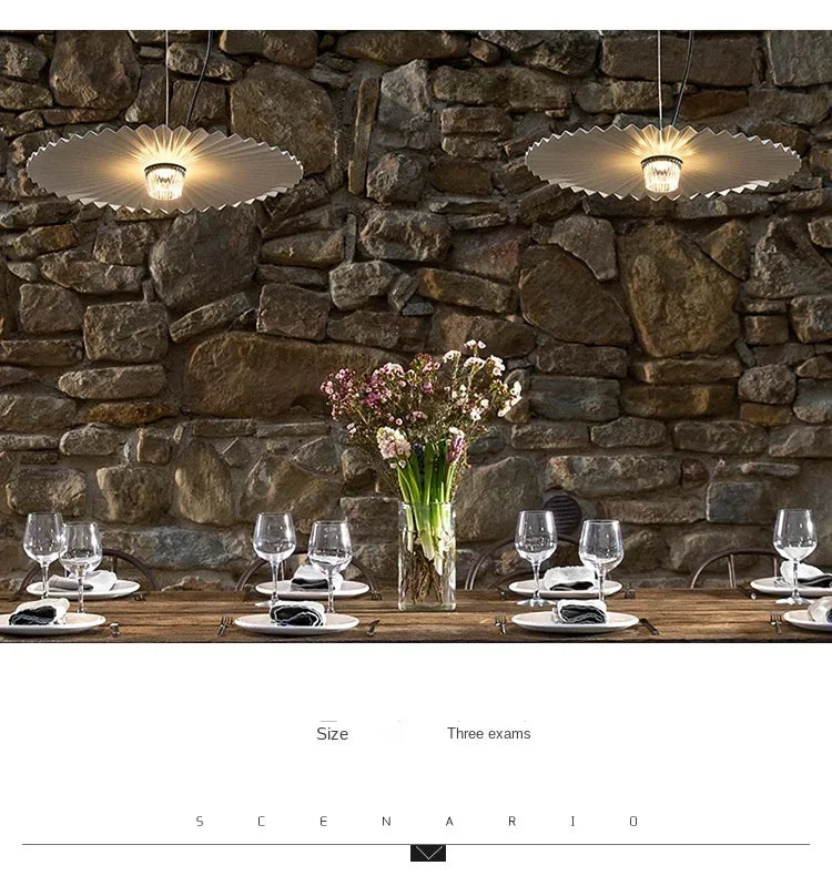 Modern Minimalist Pendant Light Creative Design Metal Lampshade Flower Lamp Clothing Store Living Room Bedroom Bar Decor Lights