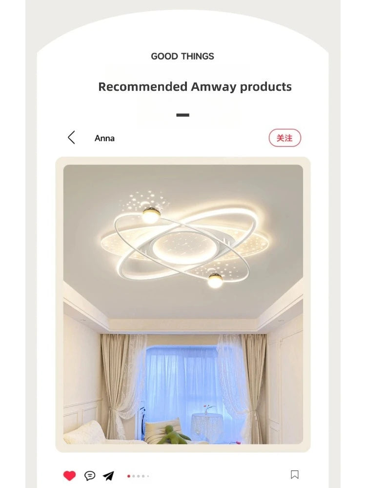 Modern LED Chandelier Light Luxury Starry Sky Home Decor Living Children's Room Bedroom Lamp Indoor Lighting Kids’ Pendant Light