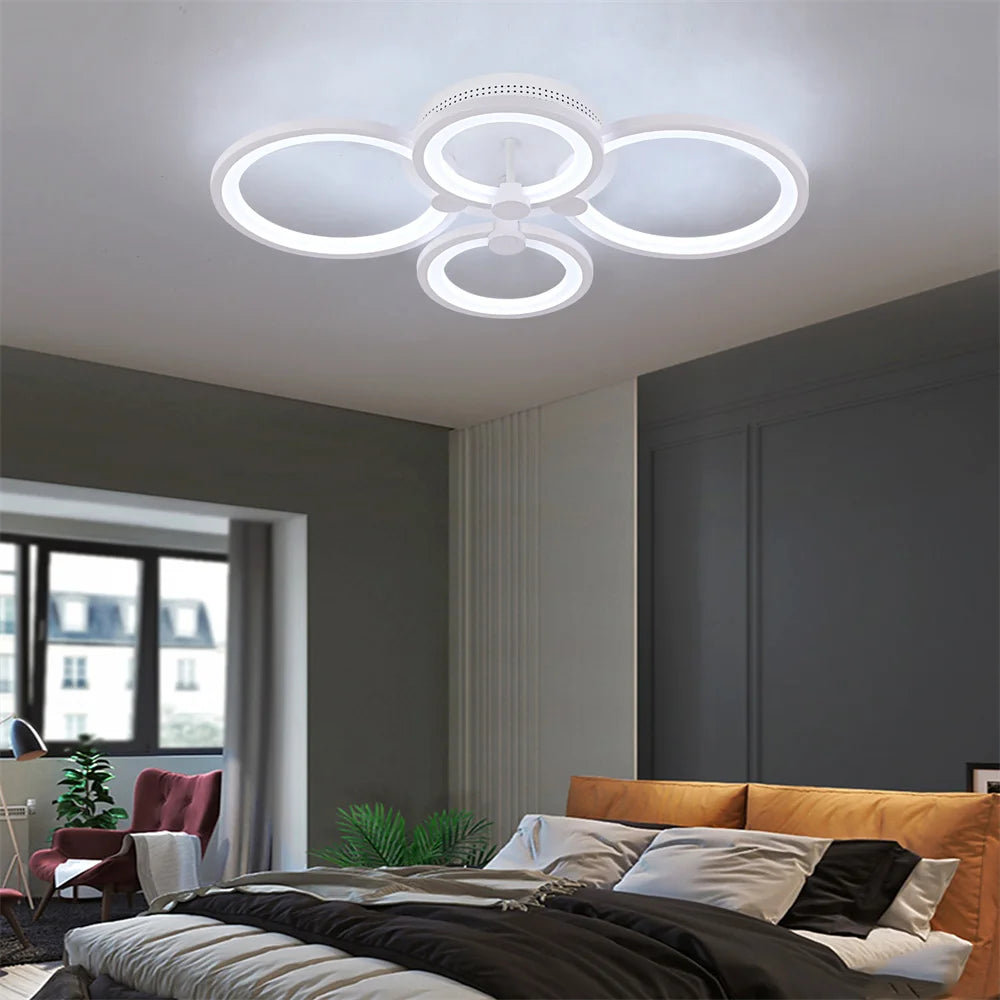 Led Ceiling Light Modern Home Decor Lighting Flush Mounted Lustre White Acrylic Chandelier Fixture Bedroom Dining Living Room