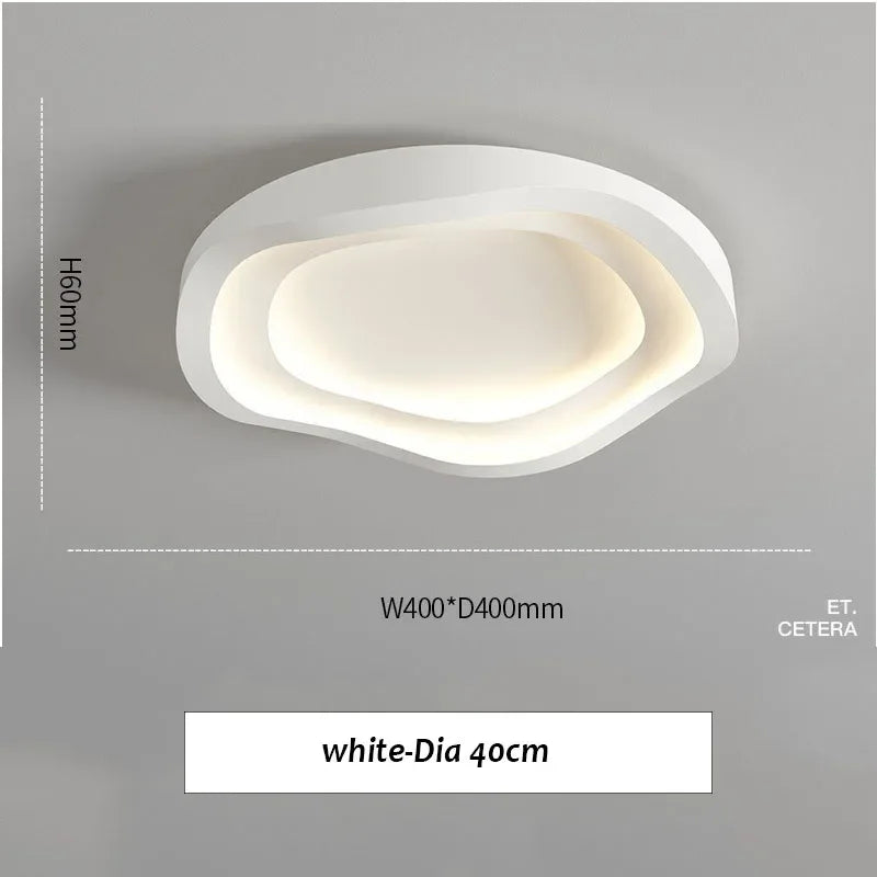 Minimalist Modern Cream Style LED Ceiling Lights - Black White Grey Flower Shaped Lights Living Room Bedroom Dining Room
