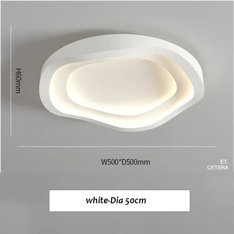 Minimalist Modern Cream Style LED Ceiling Lights - Black White Grey Flower Shaped Lights Living Room Bedroom Dining Room