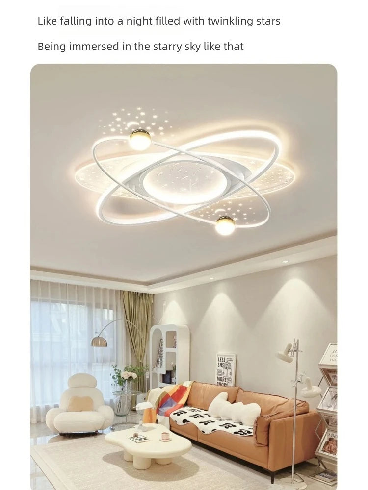 Modern LED Chandelier Light Luxury Starry Sky Home Decor Living Children's Room Bedroom Lamp Indoor Lighting Kids’ Pendant Light