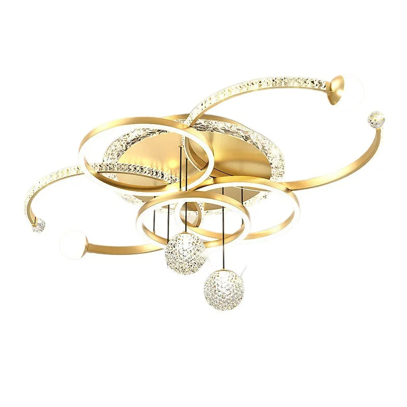 Minimalist LED ceiling lamp personalized creative ring ring living room lamp gold atmosphere bedroom study lamps and lanterns