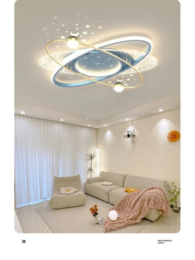 Modern LED Chandelier Light Luxury Starry Sky Home Decor Living Children's Room Bedroom Lamp Indoor Lighting Kids’ Pendant Light