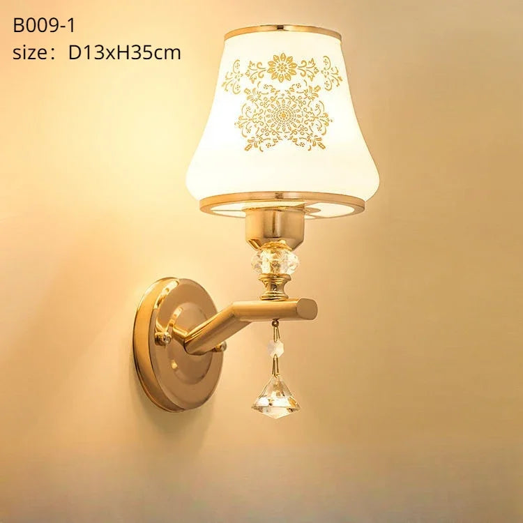 New Modern  Minimalist LED  Wall Lamp Bedroom Night Light Living Room Background Wall Crystal Bedside Lamp