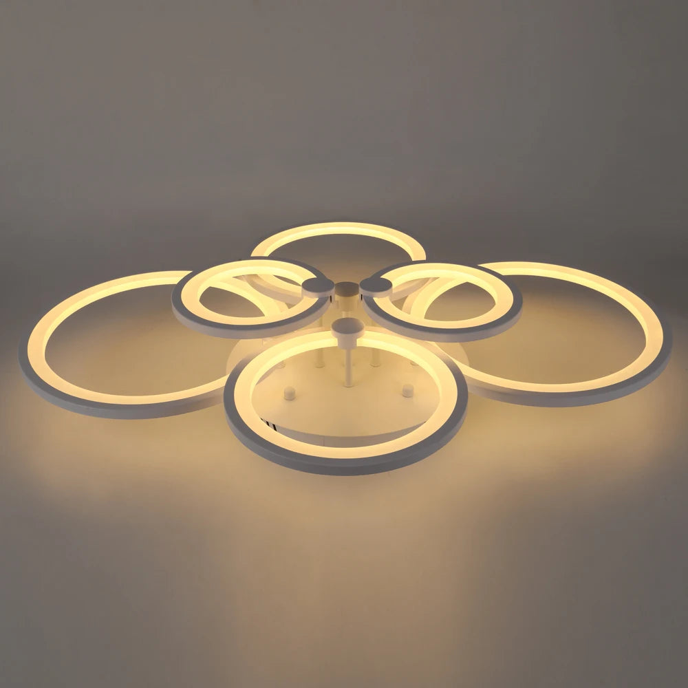 Led Ceiling Light Modern Home Decor Lighting Flush Mounted Lustre White Acrylic Chandelier Fixture Bedroom Dining Living Room