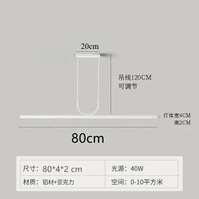 Modern Minimalist LED Ceiling Chandeliers for Dining Room Table Kitchen Island Simple Pendant Lamps Home Decor Lighting Fixture