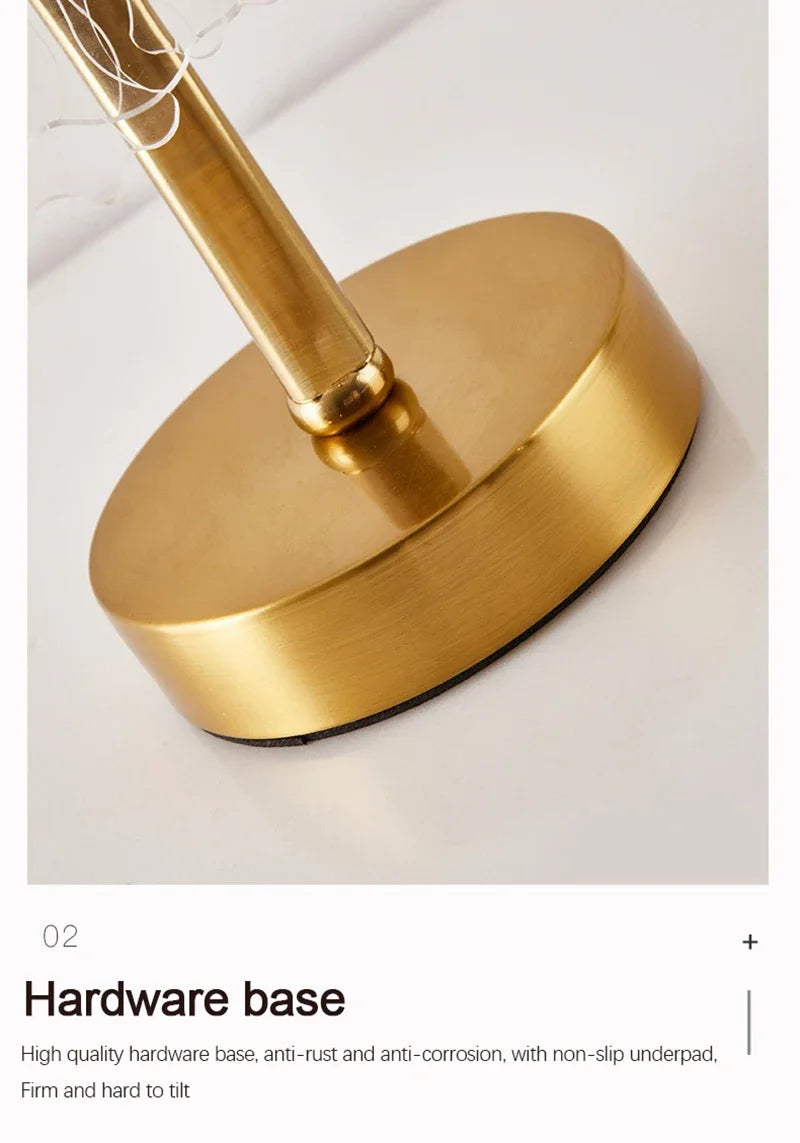 Luxury Minimalist Table Light Living Room Bedroom Bedside Home Interior Decorative Light USB Atmosphere AtmosphereTable Lamps