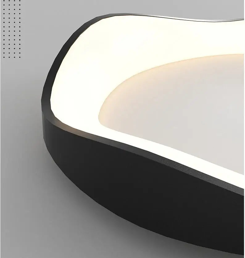 Minimalist Modern Cream Style LED Ceiling Lights - Black White Grey Flower Shaped Lights Living Room Bedroom Dining Room
