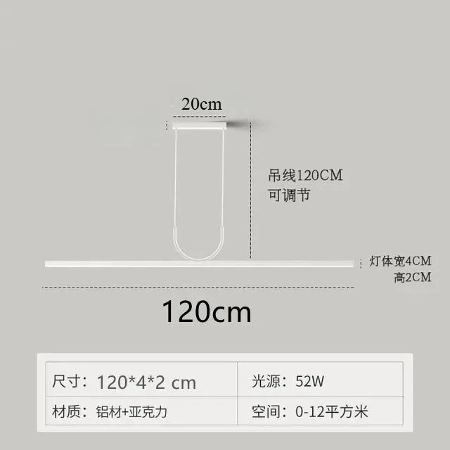 Modern Minimalist LED Ceiling Chandeliers for Dining Room Table Kitchen Island Simple Pendant Lamps Home Decor Lighting Fixture