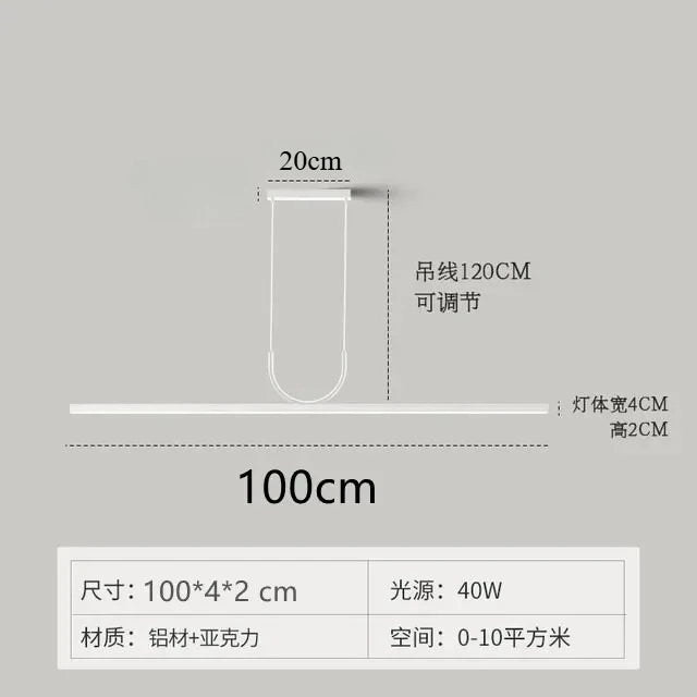 Modern Minimalist LED Ceiling Chandeliers for Dining Room Table Kitchen Island Simple Pendant Lamps Home Decor Lighting Fixture