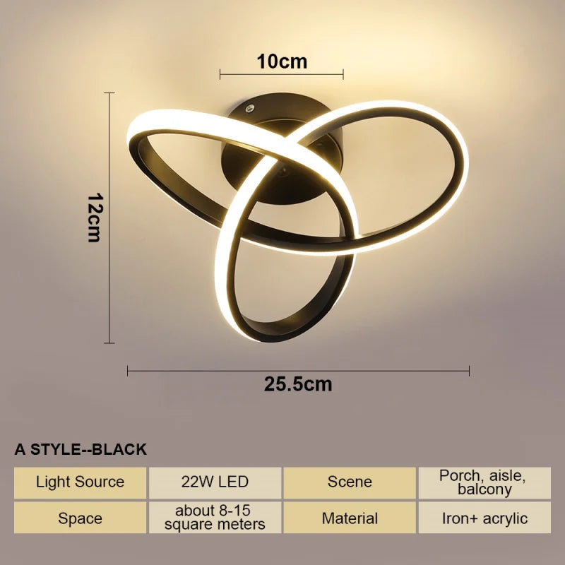 Modern LED Ceiling Light Minimalist Line Ceiling Lamp for Corridor Entryway Staircase Aisle Indoor Decor Corner Lighting Fixture