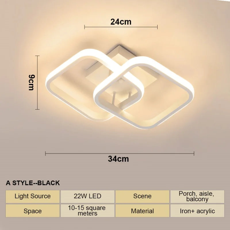 Modern LED Ceiling Light Minimalist Line Ceiling Lamp for Corridor Entryway Staircase Aisle Indoor Decor Corner Lighting Fixture