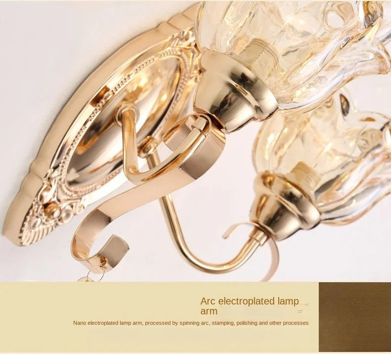 New Modern  Minimalist LED  Wall Lamp Bedroom Night Light Living Room Background Wall Crystal Bedside Lamp