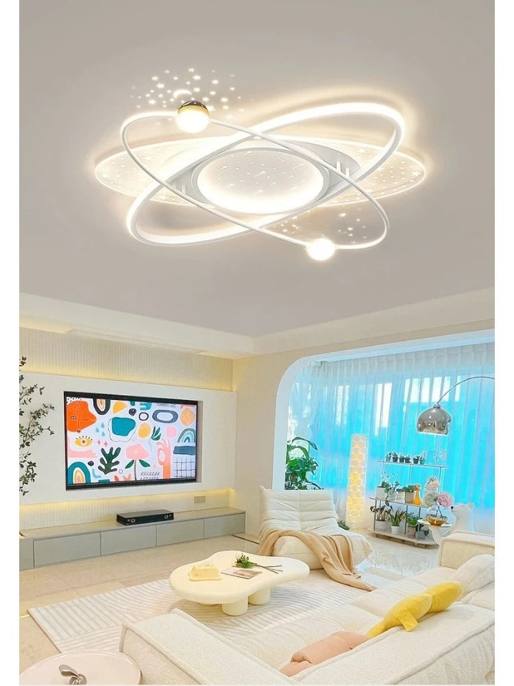 Modern LED Chandelier Light Luxury Starry Sky Home Decor Living Children's Room Bedroom Lamp Indoor Lighting Kids’ Pendant Light