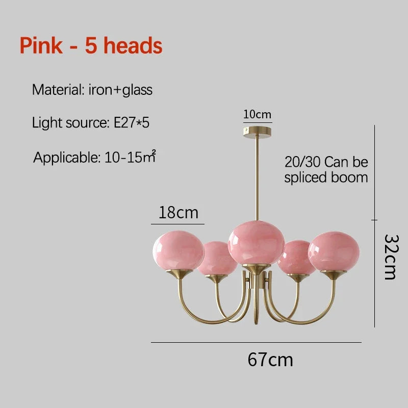 Led Lights Home Decor Modern Minimalism Pendant Lamp Macaron Chandelier Pink Living for Room Kitchen Study Indoor Light SANDYHA