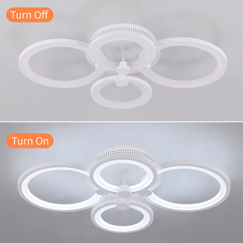 Led Ceiling Light Modern Home Decor Lighting Flush Mounted Lustre White Acrylic Chandelier Fixture Bedroom Dining Living Room