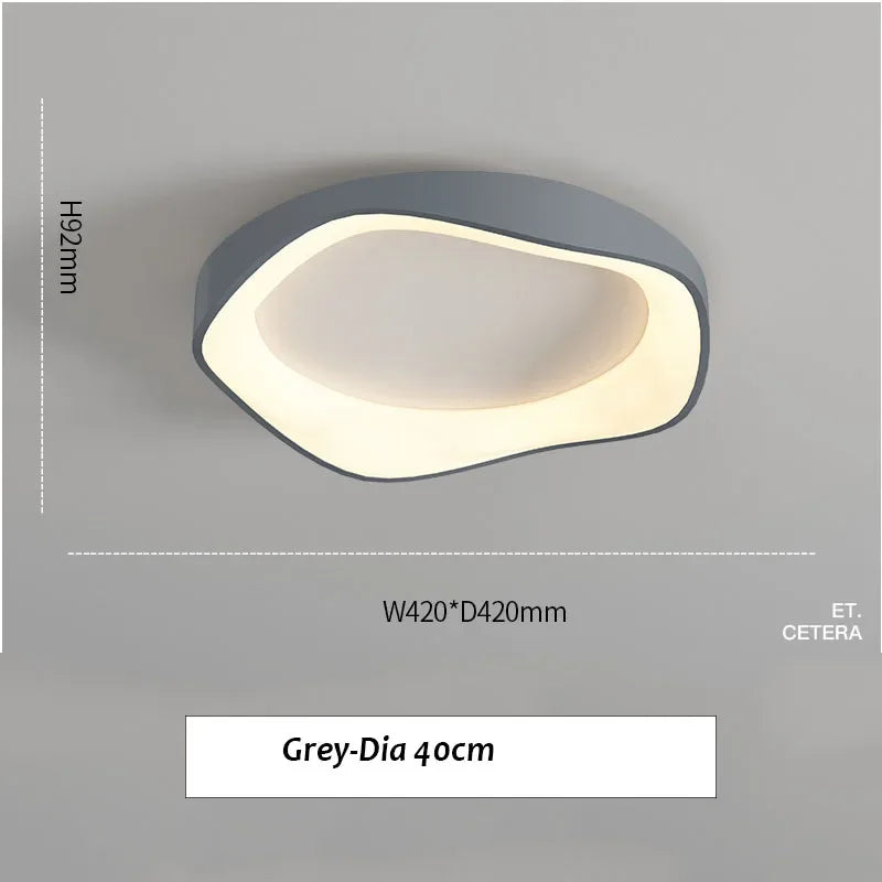 Minimalist Modern Cream Style LED Ceiling Lights - Black White Grey Flower Shaped Lights Living Room Bedroom Dining Room