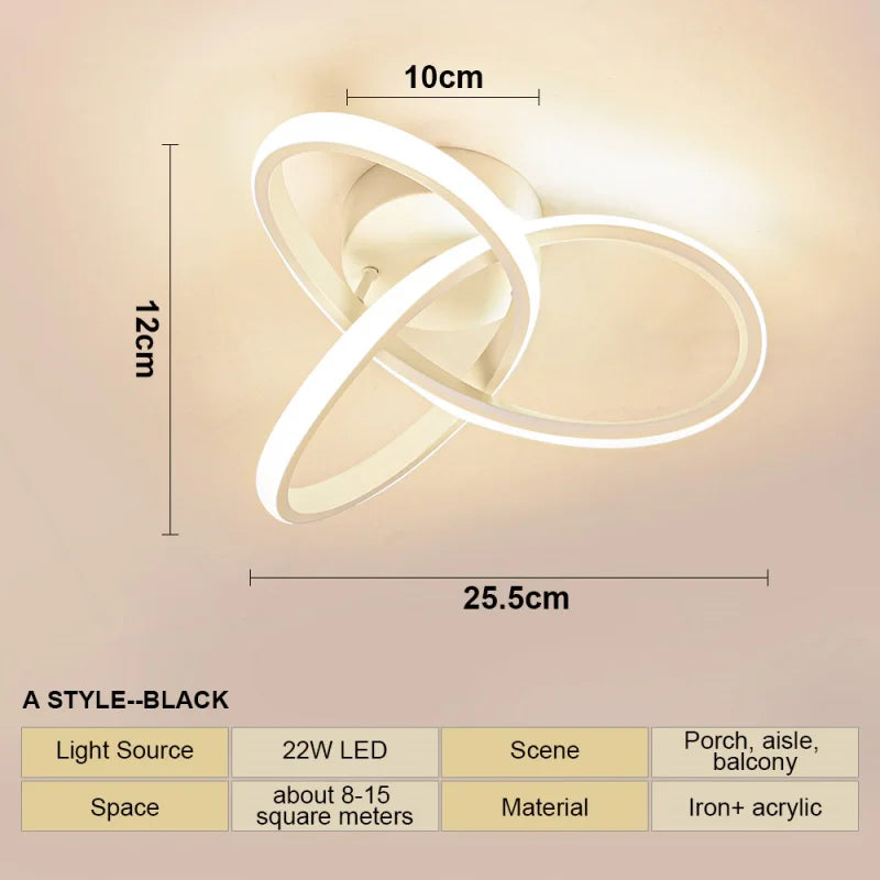 Modern LED Ceiling Light Minimalist Line Ceiling Lamp for Corridor Entryway Staircase Aisle Indoor Decor Corner Lighting Fixture