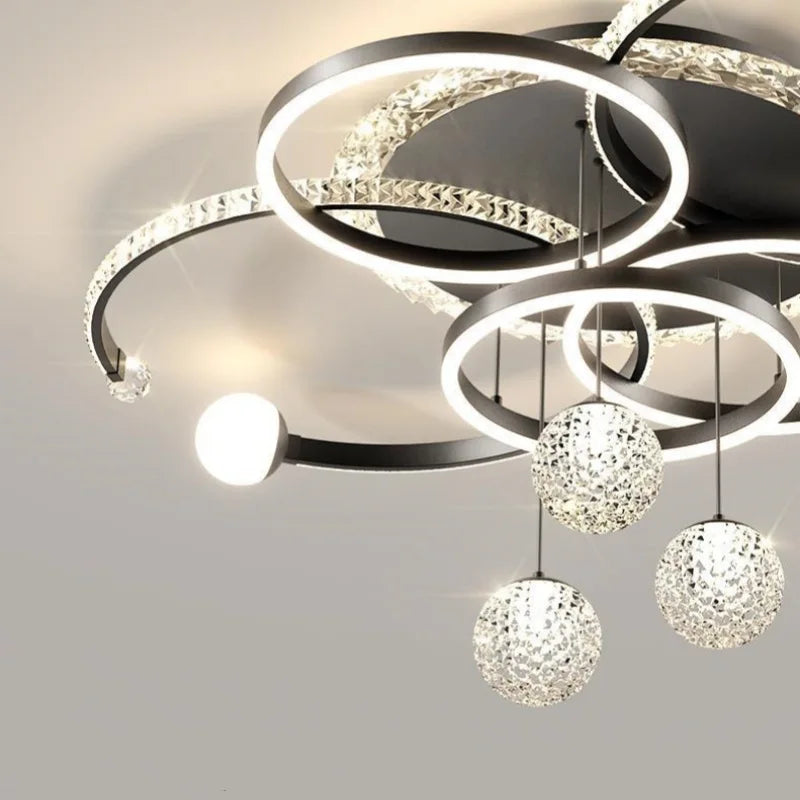 Minimalist LED ceiling lamp personalized creative ring ring living room lamp gold atmosphere bedroom study lamps and lanterns