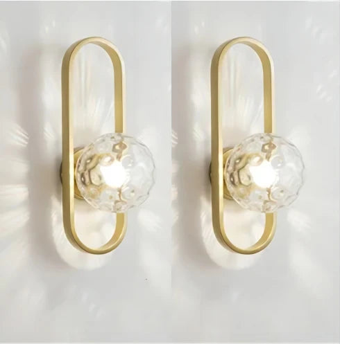 Modern Minimalist LED Wall LampS Bedroom Bedside LED E27 Wall Sconce Lamp Staircase Living Room Background Wall Glass Wall Light