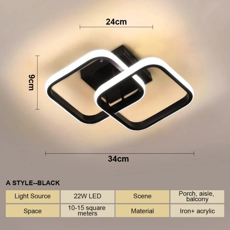 Modern LED Ceiling Light Minimalist Line Ceiling Lamp for Corridor Entryway Staircase Aisle Indoor Decor Corner Lighting Fixture