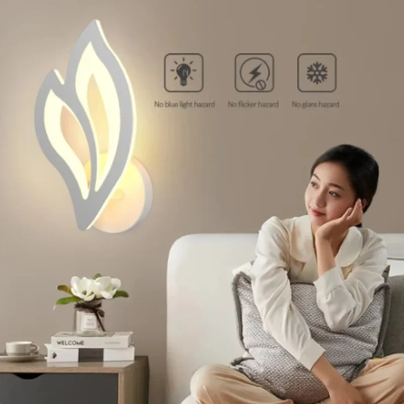 LED Night Light Interior Wall Lamp Energy Saving Wall Applique for Home Aisle WC Hallway Stair Kitchen Bedroom Wall Light Decor