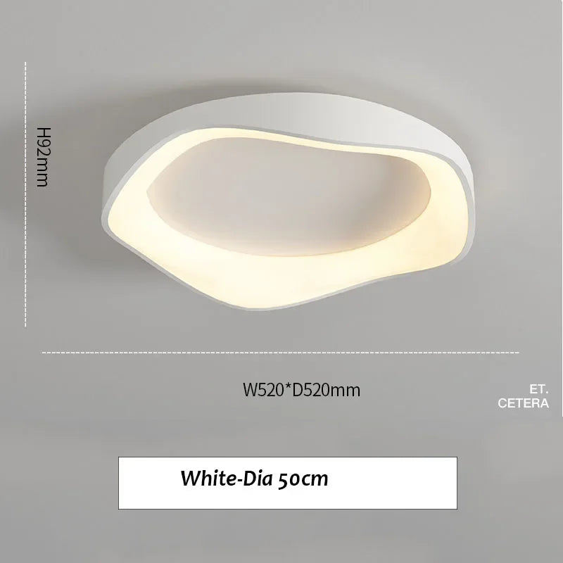 Minimalist Modern Cream Style LED Ceiling Lights - Black White Grey Flower Shaped Lights Living Room Bedroom Dining Room