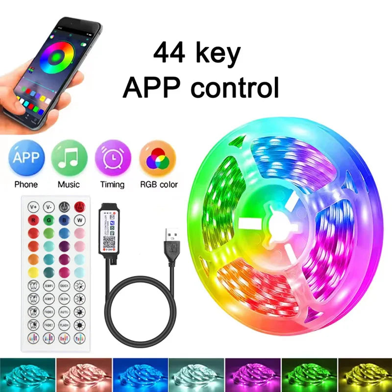 3M/3.28Ft-40M/131Ft LED Strip Lights APP Control Color Changing RGB Led Light Flexible Lamp Tape for Room Decoration