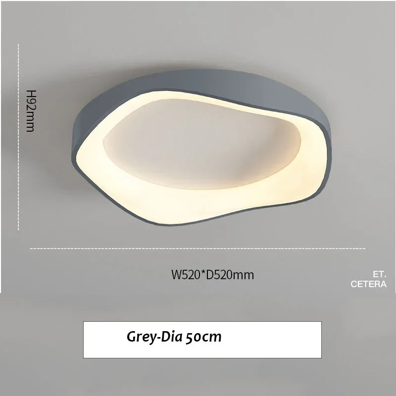 Minimalist Modern Cream Style LED Ceiling Lights - Black White Grey Flower Shaped Lights Living Room Bedroom Dining Room