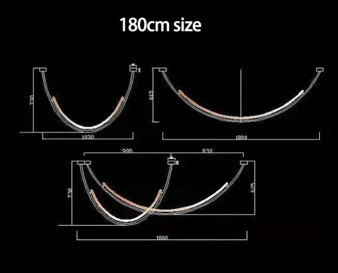 Nordic Modern Home Decoration Hanging Chandelier Lustre Minimalist Line Design Led Lights Living Dining Hotel Salon Chandeliers