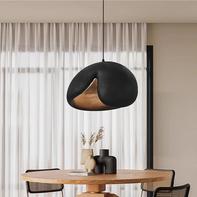 Nordic Minimalist Wabi Sabi Wind E27 Led Pendant Lights Dining Room Bar Loft Bedroom Home Decor Chandelier Hanging Lamp Fixtures