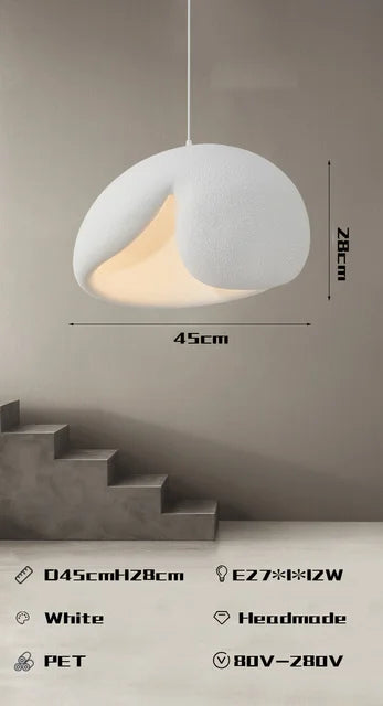 Nordic Minimalist Wabi Sabi Wind E27 Led Pendant Lights Dining Room Bar Loft Bedroom Home Decor Chandelier Hanging Lamp Fixtures