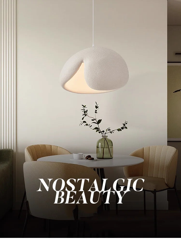 Nordic Minimalist Wabi Sabi Wind E27 Led Pendant Lights Dining Room Bar Loft Bedroom Home Decor Chandelier Hanging Lamp Fixtures