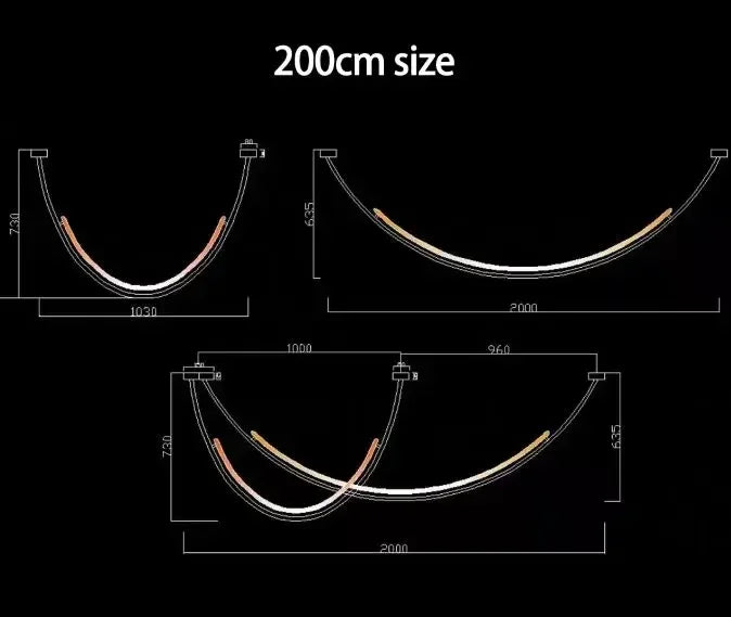 Nordic Modern Home Decoration Hanging Chandelier Lustre Minimalist Line Design Led Lights Living Dining Hotel Salon Chandeliers