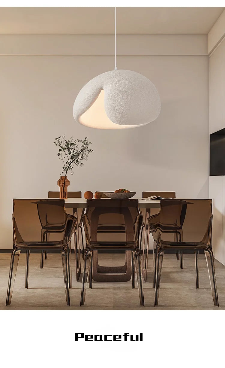 Nordic Minimalist Wabi Sabi Wind E27 Led Pendant Lights Dining Room Bar Loft Bedroom Home Decor Chandelier Hanging Lamp Fixtures