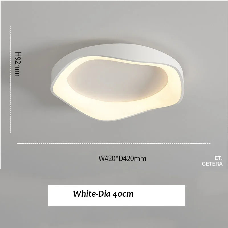 Minimalist Modern Cream Style LED Ceiling Lights - Black White Grey Flower Shaped Lights Living Room Bedroom Dining Room