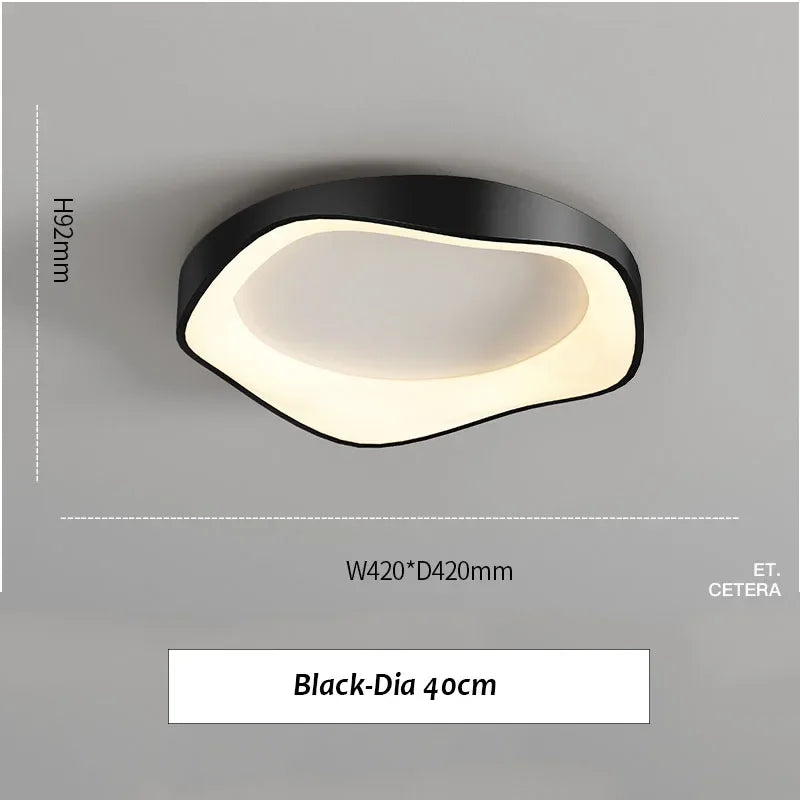Minimalist Modern Cream Style LED Ceiling Lights - Black White Grey Flower Shaped Lights Living Room Bedroom Dining Room