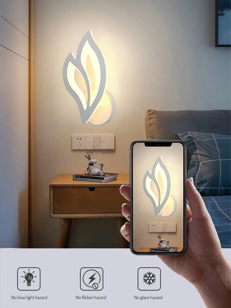 LED Night Light Interior Wall Lamp Energy Saving Wall Applique for Home Aisle WC Hallway Stair Kitchen Bedroom Wall Light Decor