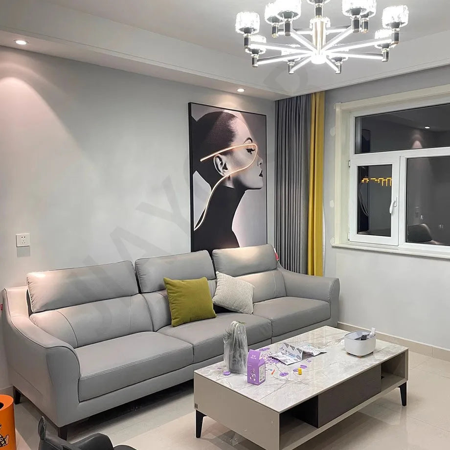 Modern Minimalist Living Room Decoration Paintingled Light Mural Luxurious Floor Painting Sofa Background Wall Hanging Painting